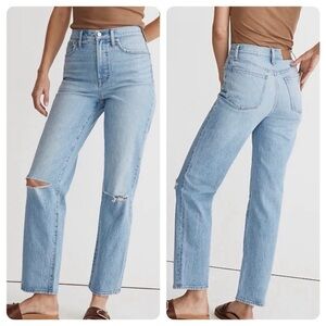 NWT Madewell The Perfect Vintage Straight Jeans Distressed High Rise sz 26 NEW
